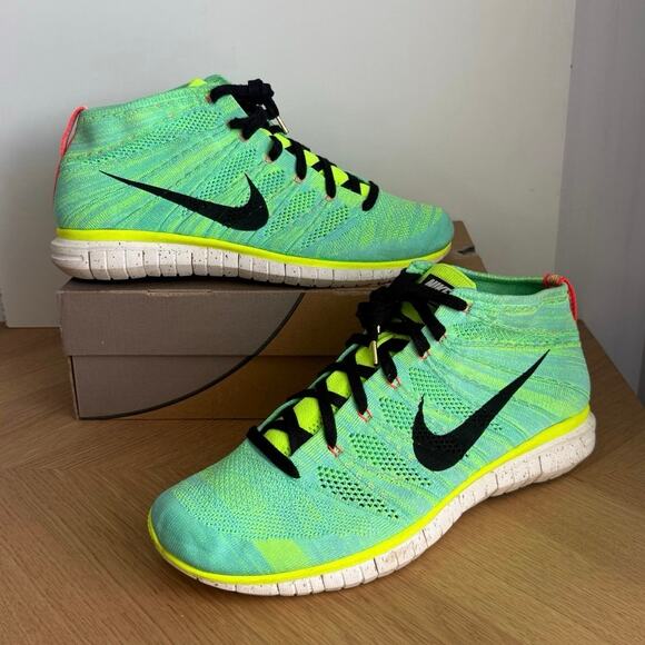 Nike Free Flyknit Chukka “Hyper Turquoise” Men Running Sneakers- SZ 14